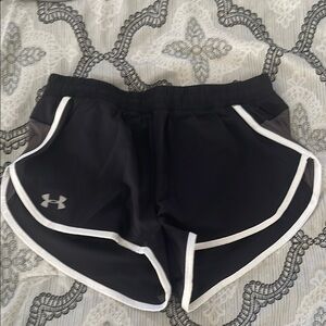 Under Armour Black and White Athletic Shorts